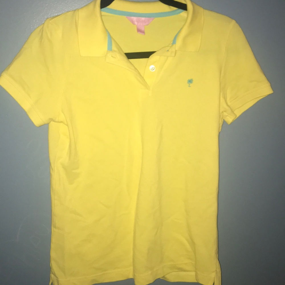 Yellow Polo Top//Lilly Pulitzer